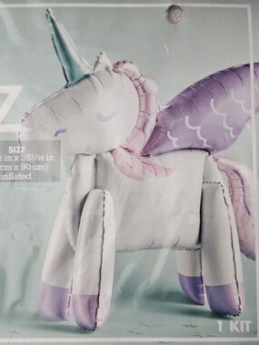 Spritz Magical Pastel Unicorn Large Balloon - Approx 33x35 Inches